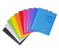 Cahier Travaux Pratiques piqué Koverbook 17x22cm 64 pages grands carreaux + uni 90 g couverture polypropylène transparent - Assortis