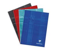 Clairefontaine 9512C Un Cahier Brochure Rembordée Rigide - A5 14,8x21 cm - 192 Pages Petits Carreaux - Papier Blanc 90 g - Couverture Carte Pelliculée Couleur Aléatoire