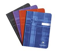 Clairefontaine 9542C Un Carnet Brochure Dos Toilé - A5 14,8x21 cm - 192 pages Petits Carreaux - Papier Blanc 90 g - Couverture Carte Pelliculée Couleur Aléatoire