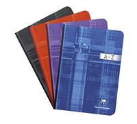 Clairefontaine 9549C Un Répertoire Brochure Dos Toilé - A5 14,8x21 cm - 192 Pages Petits Carreaux - Papier Blanc 90 g - Couverture Carte Pelliculée - Couleur Aléatoire