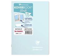 Clairefontaine 961772C Un Carnet Agrafé Koverbook Blush Bleu givré - A5 14,8x21 cm - 96 Pages Lignées - Papier Blanc 90 g - Couverture Polypro