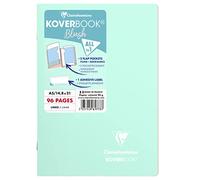 Koverbook Blush cahier piqué A5 96 pages ligné couverture polypropylène opaque bicolore. - Menthe à l'eau/Rose poudré