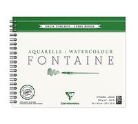 Fontaine album spiralé 12F 24x30cm 300g grain torchon