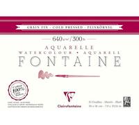 Bloc Aquarelle Fontaine Grain Fin - 18x26cm - 640g - Clairefontaine
