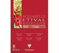 Clairefontaine Bloc encollé 1 côté Etival A5 10 feuilles 200 g grain classic blanc
