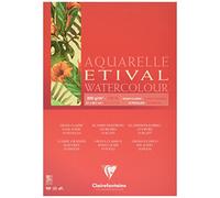 Clairefontaine Bloc collé Etival 1 côté 10 feuilles A4 300 g Grain Classic Blanc