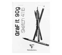 Clairefontaine 96667C bloc GraF'it 80 Feuilles blanc uni A6 90g blanc uni