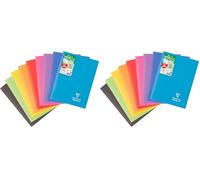 Clairefontaine 971411C Un Cahier Agrafé Koverbook - A4 21x29,7 cm - 96 Pages Grands Carreaux - Papier Blanc 90 g - Couverture Opaque Polypro Recy ouleur Aléatoire (Lot de 2)