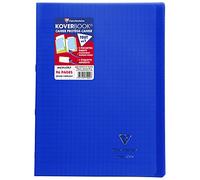 Cahier piqué Koverbook Clairefontaine - A4 21 x 29,7 cm - grands carreaux - 96 pages - bleu marine