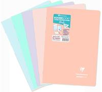 Clairefontaine 971471C Un Cahier Agrafé Koverbook Blush - A4 21x29,7 cm - 96 Pages Grands Carreaux - Papier Blanc 90 g - Couverture Polypro Opaque - Couleur Aléatoire