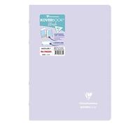 Clairefontaine 971775C Un Cahier Agrafé Koverbook Blush Lilas - A4 21x29,7 cm - 96 Pages Lignées - Papier Blanc 90 g - Couverture Polypro Opaque