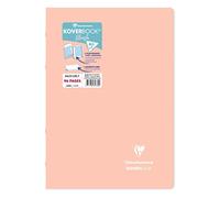 Clairefontaine 971779C Un Cahier Agrafé Koverbook Blush Corail - A4 21x29,7 cm - 96 Pages Lignées - Papier Blanc 90 g - Couverture Polypro Opaque