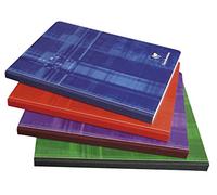 Clairefontaine 9742C Un Cahier Brochure Dos Toilé - 17x22 cm - 192 Pages Petits Carreaux - Papier Blanc 90 g - Couverture Carte Pelliculée Couleur Aléatoire