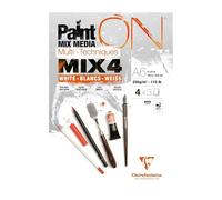 Clairefontaine 975993C Bloc collé PaintON MIX4 12 Feuilles assorti A6 250g