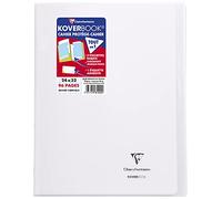 Cahier Koverbook Clairefontaine 24 x 32 cm grand carreaux 96 pages - incolore