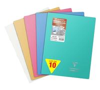 Clairefontaine 981441C - Lot 10 Cahiers Koverbook Silver 24x32cm 96p GC