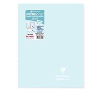 Clairefontaine 981472C Un Cahier Agrafé Koverbook Blush Bleu givré - 24x32 cm - 96 Pages Grands Carreaux - Papier Blanc 90 g - Couverture Polypro Opaque