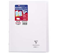 Cahier piqué Koverbook 24x32cm 96 pages petits carreaux + marge couverture polypropylène transparent - Incolore