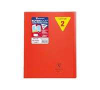Clairefontaine 984604C Lot 10 Cahiers Agrafés Koverbook Rouges - 24x32