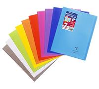 Clairefontaine Cahier piqué Koverbook 24x32 cm 140 pages grands carreaux couverture polypro assortis