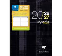 CLAIREFONTAINE 9899C - Un Agenda When 2024/2025 - 17x22cm - 156 pages imprimées (1 semaine sur 3 pages), Couverture en carte rigide - couleur aléatoire