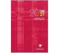 Clairefontaine - Agenda When 21 - Septembre 2026 à Septembre 2027 - Format 21 x 29,7 cm - 1 Semaine Sur 2 Pages - Couleur Rouge