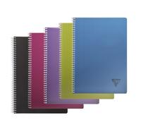 Cahier reliure intégrale Linicolor INTENSIVE A4 100 pages grands carreaux couverture plastique polypropyène rainuré Couleur aléatoire - Assortis