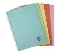 Cahier reliure intégrale Linicolor ESSENCE A4 180 pages ligné + marge couverture plastique polypropyène rainuré - Assortis