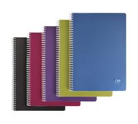Cahier reliure intégrale Linicolor INTENSIVE A4 100 pages petits carreaux couverture plastique polypropyène rainuré Couleur aléatoire - Assortis