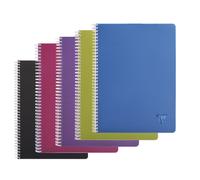 Clairefontaine Cahier à spirale Linicolor A4 21 x 29,7 cm - 90g - Petits carreaux 5x5 - 180 pages
