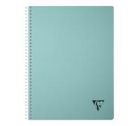 Cahier reliure intégrale Linicolor ESSENCE A4 180 pages petits carreaux couverture plastique polypropyène rainuré - Bleu lagon