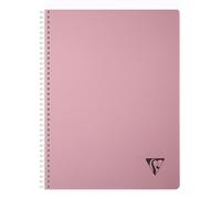 Clairefontaine Cahier à spirale Linicolor A4 21 x 29,7 cm - 90g - Petits carreaux 5x5 - 180 pages - Rose