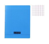 Cahier piqué 8000 POLYPRO 17x22 cm 192 pages grands carreaux 90 g - Bleu