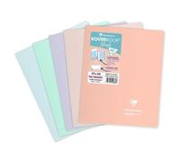 Cahier piqué Koverbook Blush 17x22cm 96 pages ligné + marge couverture polypropylène opaque Couleur aléatoire - Assortis