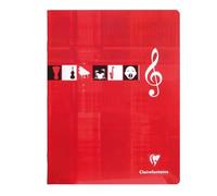 Cahier Musique & Chant piqué 17x22 cm 56 pages grands carreaux - Assortis