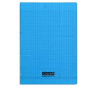 Cahier piqué 8000 POLYPRO A4 140 pages grands carreaux 90 g - Bleu
