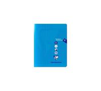 Cahier Travaux Pratiques piqué Mimesys 17x22cm 80 pages grands carreaux + uni couverture polypropylène Couleur aléatoire - Assortis