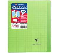 Clairefontaine Cahier piqué Koverbook - 17 x 22 cm - 96 pages Seyès grands carreaux - Vert