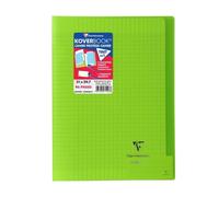 CLAIREFONTAINE - Cahier piqûre KOVERBOOK - 21 x 29,7 - 96 pages Seyès - Couverture Polypro translucide - Couleur verte