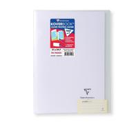 Cahier piqué Koverbook Clairefontaine - A4 21 x 29,7 cm - grands carreaux - 96 pages - incolore