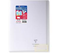 CLAIREFONTAINE - Cahier piqûre KOVERBOOK - 24 x 32 - 96 pages Seyès - Couverture Polypro translucide - Incolore