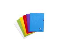 Clairefontaine Cahier piqué Mimesys 24 x 32 cm Grands carreaux 140 pages Couleurs assorties