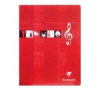Cahier Musique & Chant piqué 17x22 cm 56 pages grands carreaux - Assortis