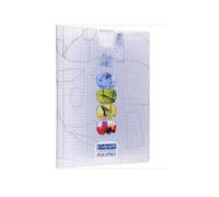 Cahier Travaux Pratiques piqué 8000 POLYPRO 17x22 cm 64 pages grand carreaux + uni 90 g - Incolore