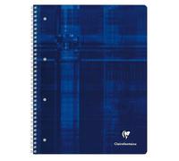 Clairefontaine Cahier reliure intégrale A4+ 160p détachables perforées 4 trous marge droite Bleu