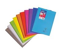 Clairefontaine 376401C Un Cahier à Spirale Koverbook - A4 21x29,7 cm - 160 Pages Grands Carreaux - Papier Blanc 90 g - Couverture Polypro Couleur Aléatoire