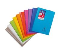Clairefontaine 376601C Un Cahier à Spirale Koverbook - A4 21x29,7 cm - 160 Pages Petits Carreaux avec Marge - Papier Blanc 90 g - Couverture Polypro Couleur Aléatoire