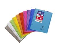 Cahier reliure intégrale enveloppante Koverbook 17x22cm 160 pages petits carreaux couverture polypropylène transparent - Assortis