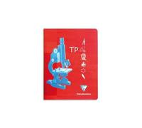 Cahier Travaux Pratiques piqué A4 80 pages grands carreaux + uni Couleur aléatoire - Assortis