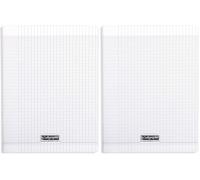 Clairefontaine Calligraphe 18199C Un Cahier Agrafé Incolore (une Marque de 24x32 cm - 96 Pages Grands Carreaux - Papier Blanc 90 g - Couverture Polypro Transparent (Lot de 2)